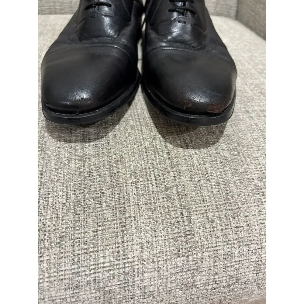 Magnanni Mens Oxford Shoes 10.5 Black Leather Made Spain Dress Shoes